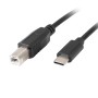 Lanberg CA-USBA-14CC-0030-BK cable 3m USB 2.0 USB C USB B Ferrit Black 