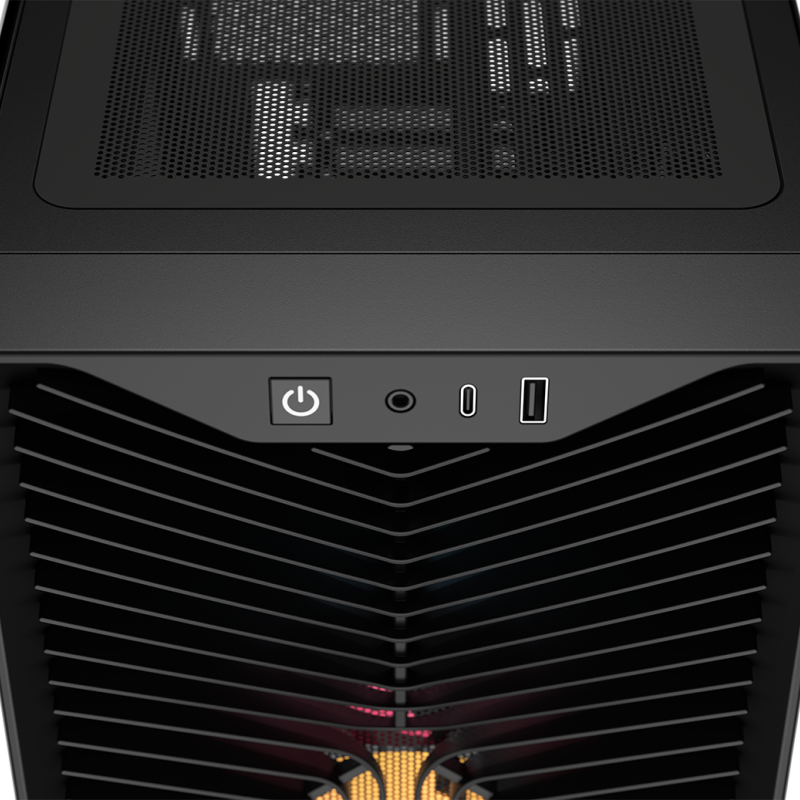 Carcasa Corsair 3200D RS ARGB, Mid-Tower, ATX, 3 ventilatoare incluse RS120 ARGB, Negru 
