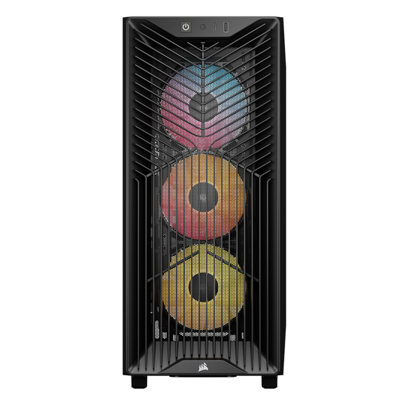 Carcasa Corsair 3200D RS ARGB, Mid-Tower, ATX, 3 ventilatoare incluse RS120 ARGB, Negru 