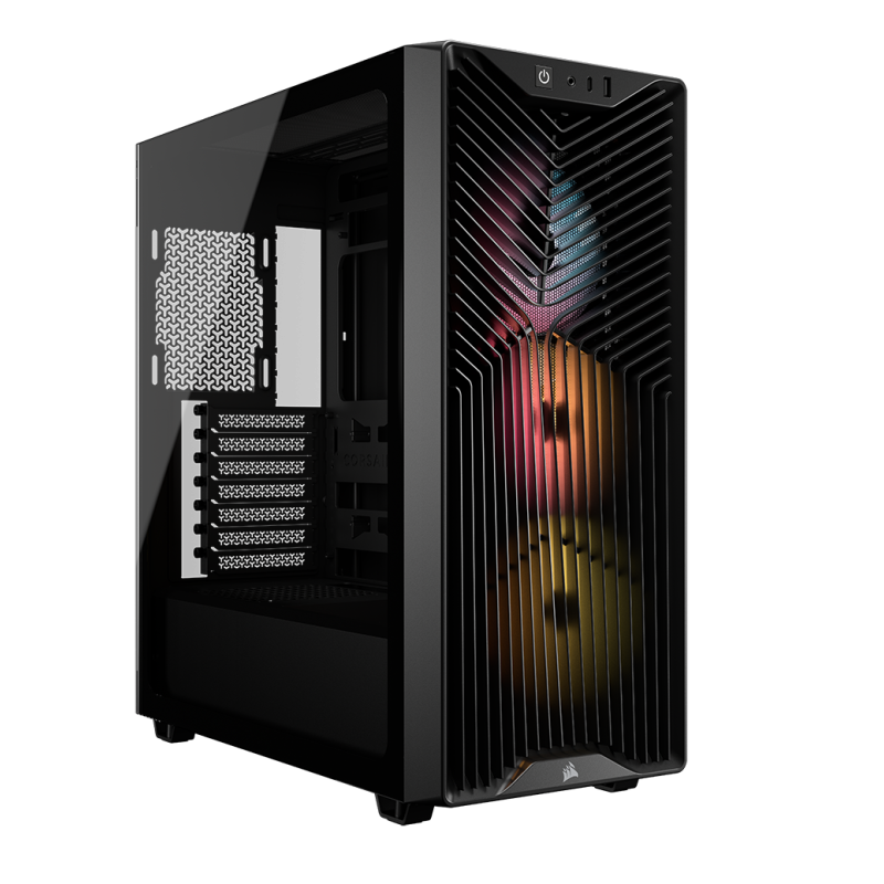 Carcasa Corsair 3200D RS ARGB, Mid-Tower, ATX, 3 ventilatoare incluse RS120 ARGB, Negru 
