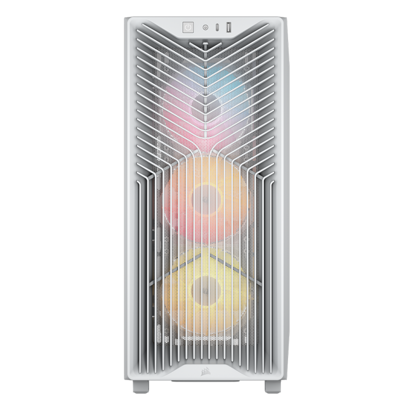 Carcasa Corsair 3200D RS ARGB, Mid-Tower, ATX, 3 ventilatoare incluse RS120 ARGB, Alb 