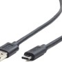 CABLU alimentare si date GEMBIRD, pt. smartphone, USB 2.0 (T) la USB 2.0 Type-C (T), 1.8m, negru, 