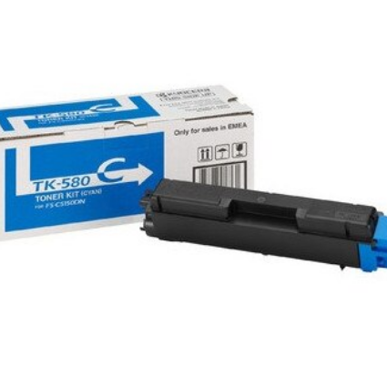 Toner Original Kyocera Cyan TK-580C, pentru FS-C5150DN, ECOSYS P6021cdn 2.8K, 
