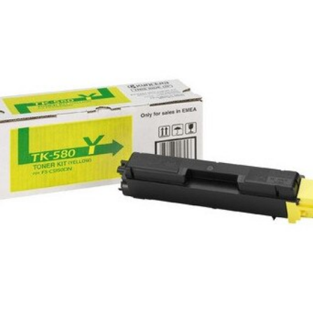 Toner Original Kyocera Yellow TK-580Y, pentru FS-C5150DN, ECOSYS P6021cdn 2.8K, 