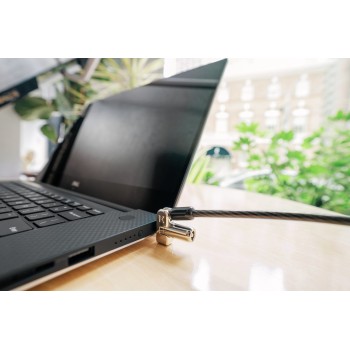 CABLU securitate KENSINGTON pt. notebook slot Wedge, cheie standard, conectare directa,1.5m, cablu otel carbon, permite pivotare si rotire cablu, 