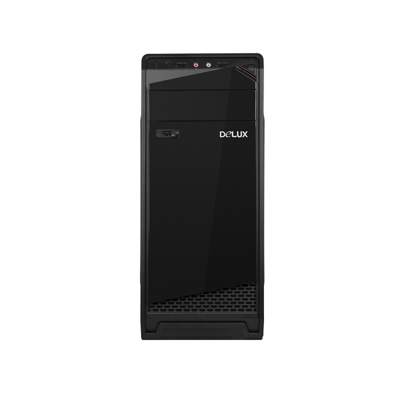 CARCASA DELUXE Middle Tower ATX, 450 (230W for 450W Desktop PC), USB 2.0 x 2 | Jack 3.5mm x 2, fara accesorii, 