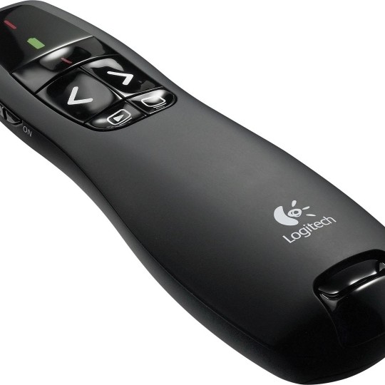 PRESENTER LOGITECH R400, wireless, laser 2.4 Ghz, max. 15 m, baterii AAA x2, negru, 