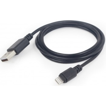CABLU alimentare si date GEMBIRD, pt. smartphone, USB 2.0 (T) la Lightning (T), 2m, negru, 