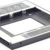 RACK intern GEMBIRD, tip caddy 9.5mm, 5.25 inch la 2.5 inch, S-ATA, interfata PC S-ATA, metal, negru, 