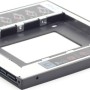 RACK intern GEMBIRD, tip caddy 9.5mm, 5.25 inch la 2.5 inch, S-ATA, interfata PC S-ATA, metal, negru, 