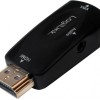ADAPTOR video LOGILINK, splitter HDMI (T) la VGA (M) + Jack 3.5mm (M), rezolutie maxima Full HD (1920 x 1080) la 30Hz, black, 