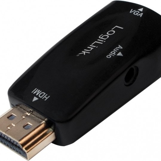 ADAPTOR video LOGILINK, splitter HDMI (T) la VGA (M) + Jack 3.5mm (M), rezolutie maxima Full HD (1920 x 1080) la 30Hz, black, 