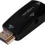 ADAPTOR video LOGILINK, splitter HDMI (T) la VGA (M) + Jack 3.5mm (M), rezolutie maxima Full HD (1920 x 1080) la 30Hz, black, 