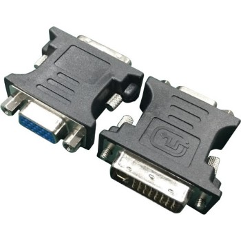 ADAPTOR video GEMBIRD, DVI-I DL (T) la VGA (M), black, 