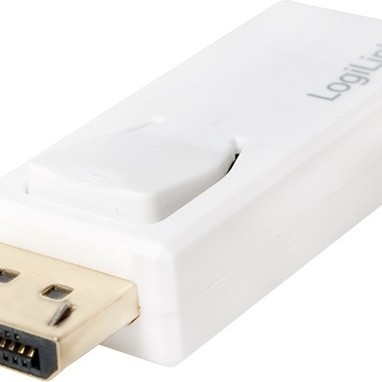 ADAPTOR video LOGILINK, DisplayPort (T) la HDMI (M), rezolutie maxima 4K UHD (3840 x 2160) la 30 Hz, alb, 