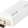 ADAPTOR video LOGILINK, DisplayPort (T) la HDMI (M), rezolutie maxima 4K UHD (3840 x 2160) la 30 Hz, alb, 
