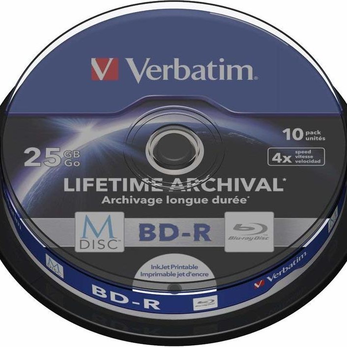 BD-R VERBATIM  25GB, viteza 4x, 10 buc, spindle, printabil, 