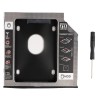 RACK intern SPACER, tip caddy 12.7mm, 5.25 inch la 2.5 inch, S-ATA, interfata PC S-ATA, metal, negru, 