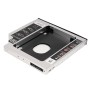 RACK intern SPACER, tip caddy 12.7mm, 5.25 inch la 2.5 inch, S-ATA, interfata PC S-ATA, metal, negru, 