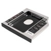 RACK intern SPACER, tip caddy 12.7mm, 5.25 inch la 2.5 inch, S-ATA, interfata PC S-ATA, metal, negru, 