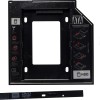 RACK intern SPACER, tip caddy 12.7mm, 5.25 inch la 2.5 inch, S-ATA, interfata PC S-ATA, metal, negru, 