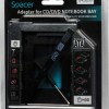 RACK intern SPACER, tip caddy 12.7mm, 5.25 inch la 2.5 inch, S-ATA, interfata PC S-ATA, metal, negru, 