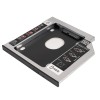 RACK intern SPACER, tip caddy 9.5mm, 5.25 inch la 2.5 inch, S-ATA, interfata PC S-ATA, metal, negru, 