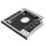 RACK intern SPACER, tip caddy 9.5mm, 5.25 inch la 2.5 inch, S-ATA, interfata PC S-ATA, metal, negru, 
