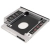 RACK intern SPACER, tip caddy 9.5mm, 5.25 inch la 2.5 inch, S-ATA, interfata PC S-ATA, metal, negru, 