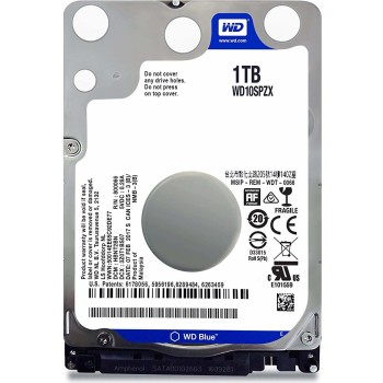 HDD notebook  WD 1 TB, Blue, 5400 rpm, buffer 128 MB, 6 Gb/s, S-ATA 3, 