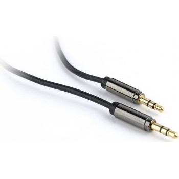 CABLU audio GEMBIRD stereo (3.5 mm jack T/T), 1.8m, conectori auriti, black 