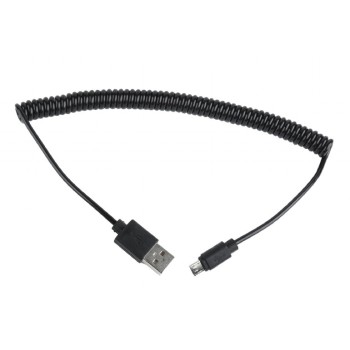 CABLU alimentare si date GEMBIRD, pt. smartphone, USB 2.0 (T) la Micro-USB 2.0 (T), 1.8m, spiralat, conectori auriti, negru, 