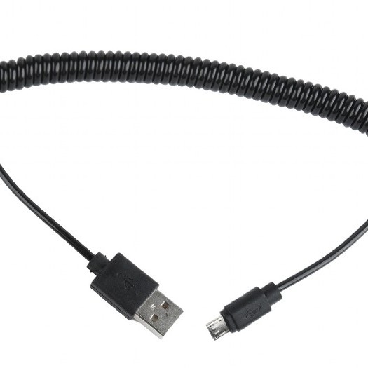 CABLU alimentare si date GEMBIRD, pt. smartphone, USB 2.0 (T) la Micro-USB 2.0 (T), 1.8m, spiralat, conectori auriti, negru, 