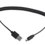 CABLU alimentare si date GEMBIRD, pt. smartphone, USB 2.0 (T) la Micro-USB 2.0 (T), 1.8m, spiralat, conectori auriti, negru, 