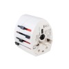 ADAPTOR universal SPACER, pt. calatorii, Schuko x 1, conectare Socket Universal (T), USB x 2,   10 A, alb, 