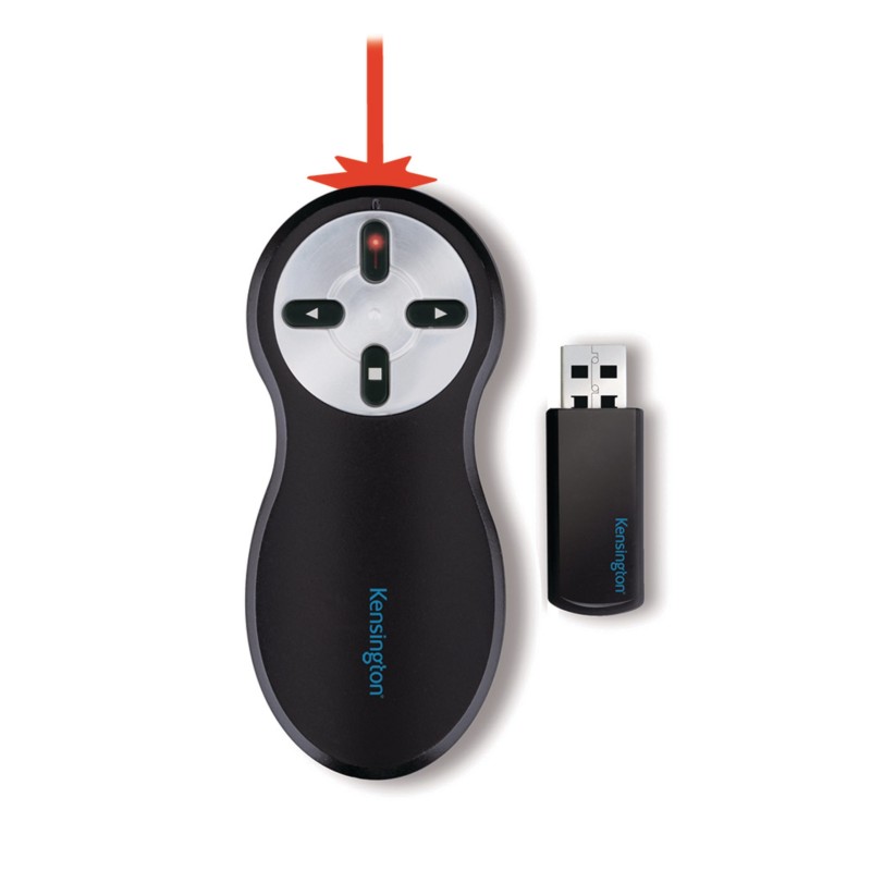 PRESENTER KENSINGTON , wireless, laser 2.4 GHz, max. 20 m, control cursor, negru, 