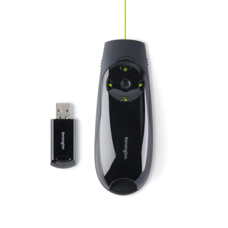 PRESENTER KENSINGTON Expert, wireless, laser 2.4 GHz, max. 45 m, control cursor, negru, 
