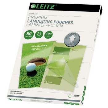 Folie Leitz UDT pentru laminare la cald,  A4,  80 mic., 100buc/set, 