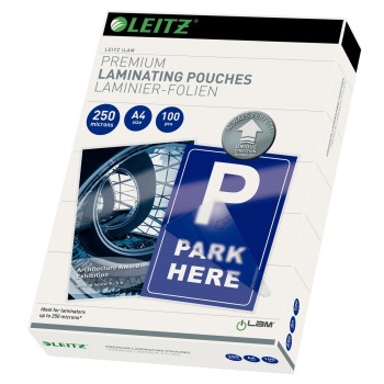 Folie Leitz UDT pentru laminare la cald,  A4, 250 mic., 100buc/set, 