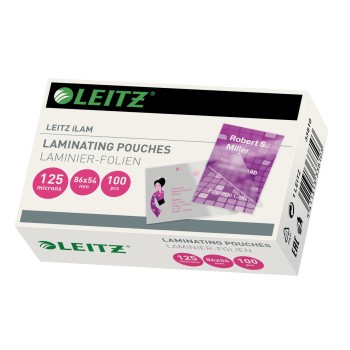 Folie Leitz MINI pentru laminare la cald, 54x86, 125 mic., 100buc/set, 