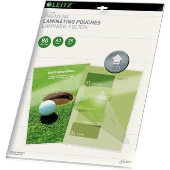 Folie Leitz UDT pentru laminare la cald, A3,  80 mic,   25buc/set, 
