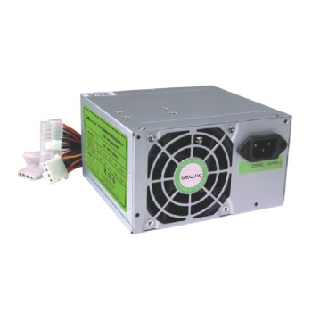 SURSA  Delux   450, Fan 8cm, Conector 20+4 pini, 2xSATA, 2xMolex, Switch ON/OFF 