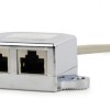 SPLITTER RJ-45 GEMBIRD pt. cablu FTP, Cat5, RJ-45 (T) | RJ-45 (M) x 2, ecranat, metal, 1 buc, 