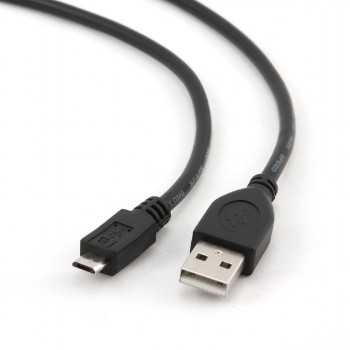 CABLU alimentare si date GEMBIRD, pt. smartphone, USB 2.0 (T) la Micro-USB 2.0 (T), 3m, black, 