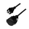 Cablu de alimentare prelungitor, Schuko, 5m, 3x1.5mm2, 250V / 16A, black, Logilink 
