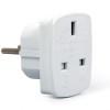 ADAPTOR UK GEMBIRD, Socket UK, conectare prin Schuko (T), 7.5 A, fara protectie, alb, 