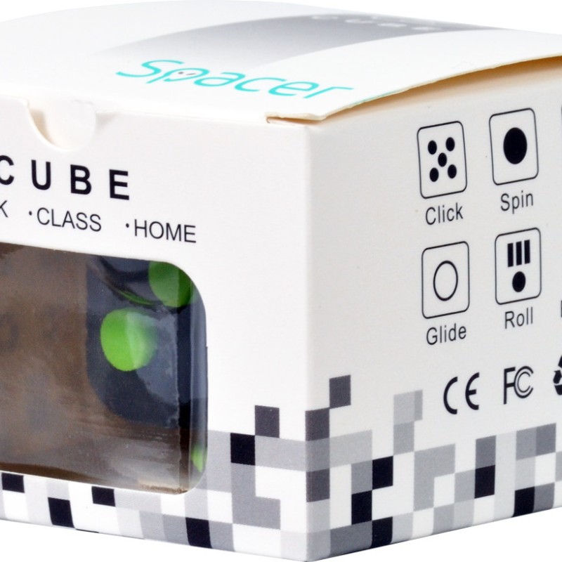 CUB ANTISTRES SPACER, FIDGET, black cu butoane green, 