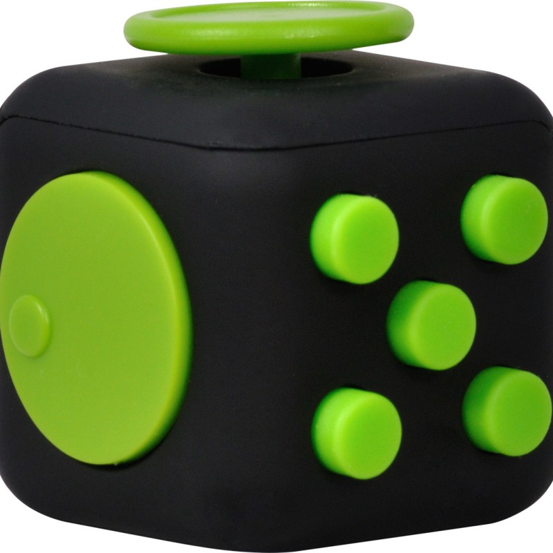 CUB ANTISTRES SPACER, FIDGET, black cu butoane green, 