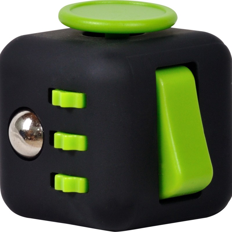 CUB ANTISTRES SPACER, FIDGET, black cu butoane green, 