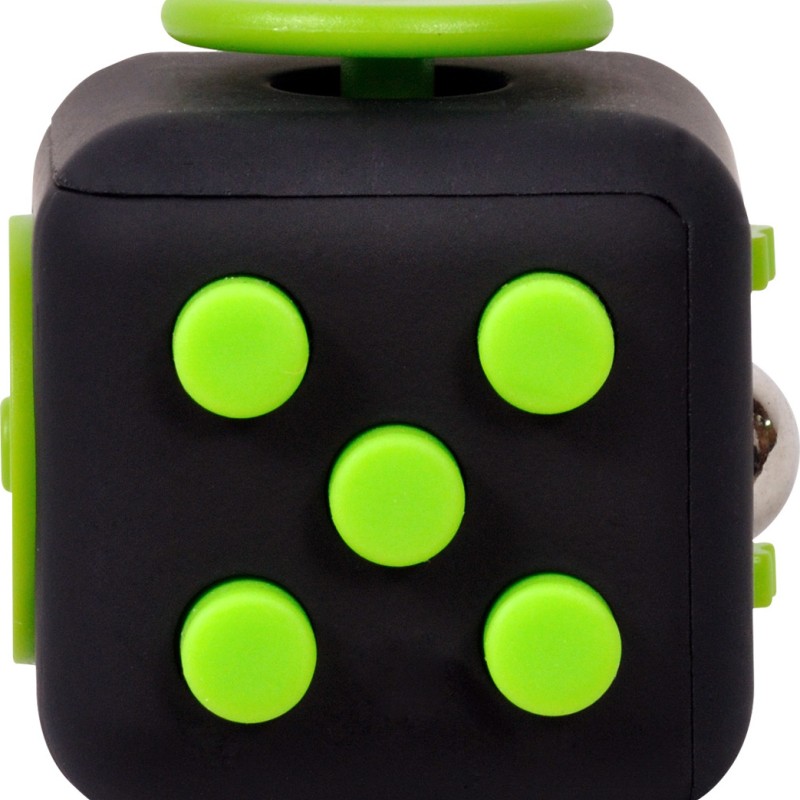 CUB ANTISTRES SPACER, FIDGET, black cu butoane green, 